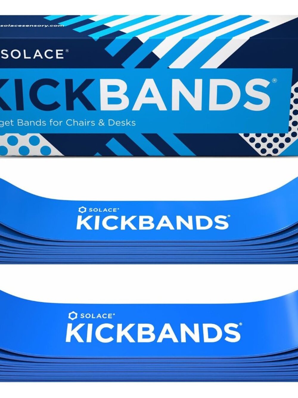 KICK BANDS Chair Bands for Kids with Fidgety Feet 12-Pack - ADHD Fidget Kickband